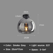 EssenceGlow - Minimalist Glass Ceiling Light
