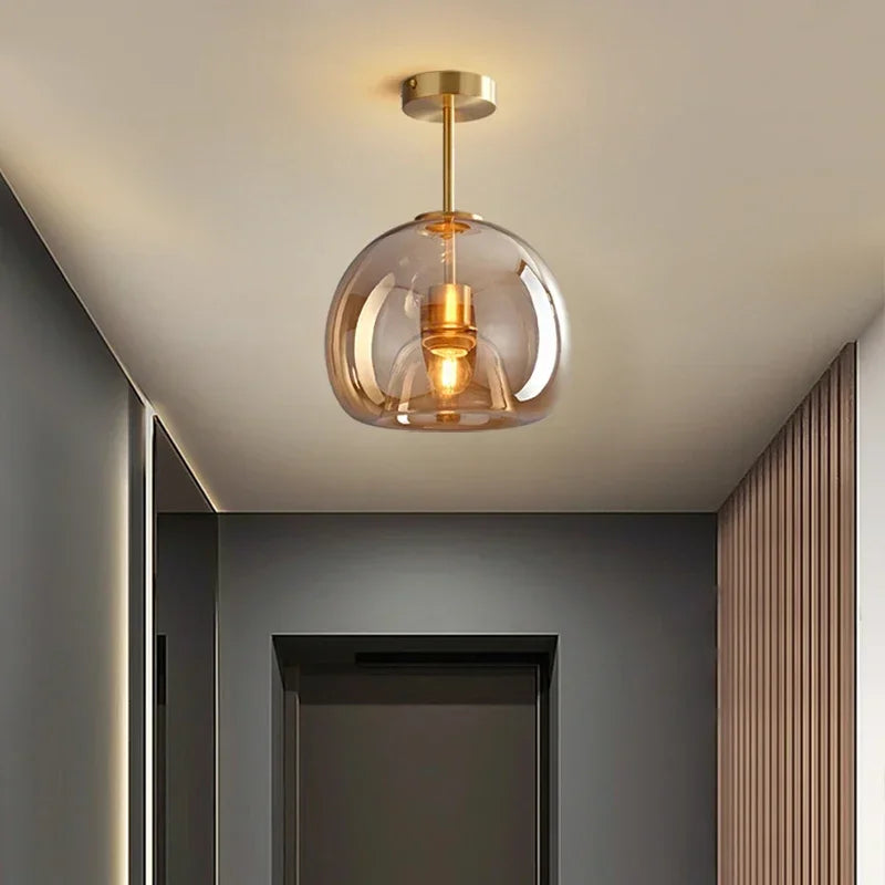 EssenceGlow - Minimalist Glass Ceiling Light