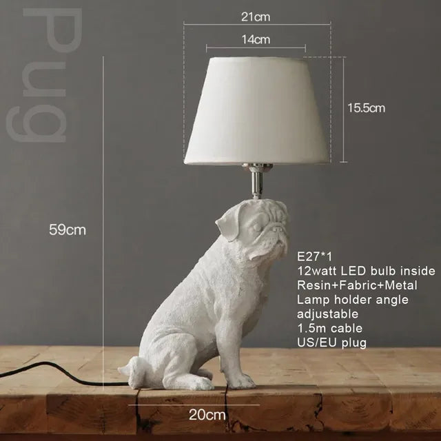 PupArt - Art Deco Puppy Table Lamp