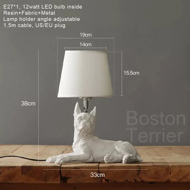 PupArt - Art Deco Puppy Table Lamp