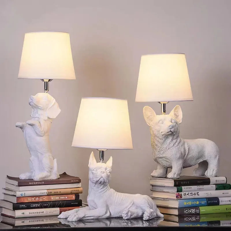 PupArt - Art Deco Puppy Table Lamp