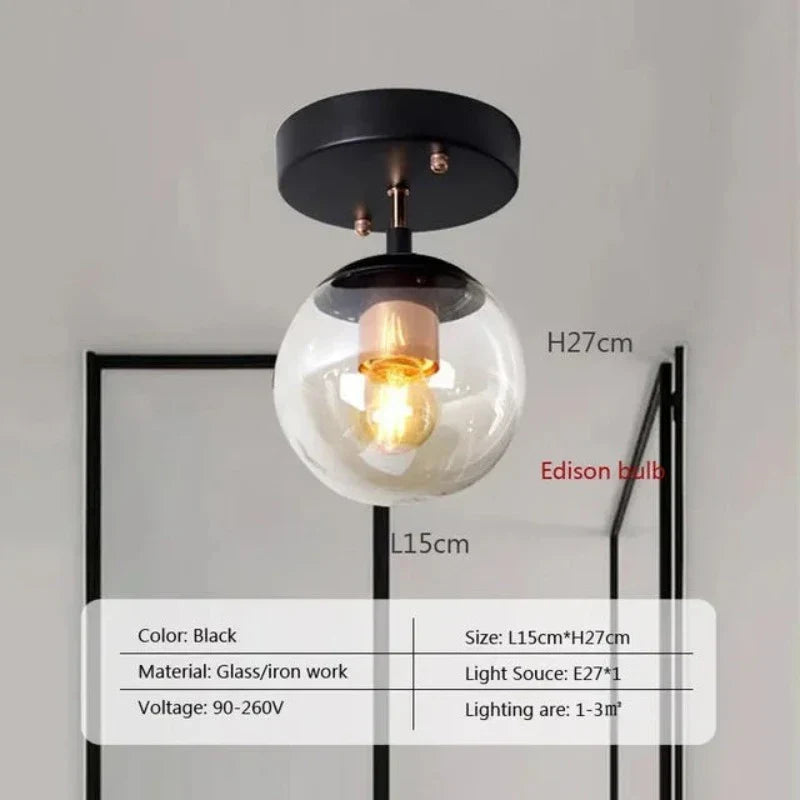 ModernOrb - Glass Sphere Ceiling Mount