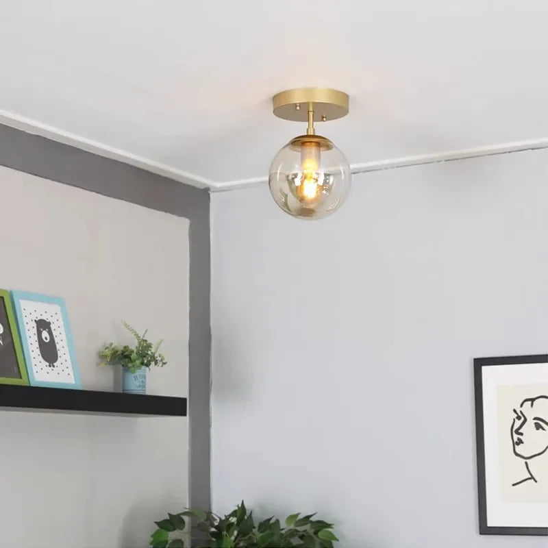 ModernOrb - Glass Sphere Ceiling Mount