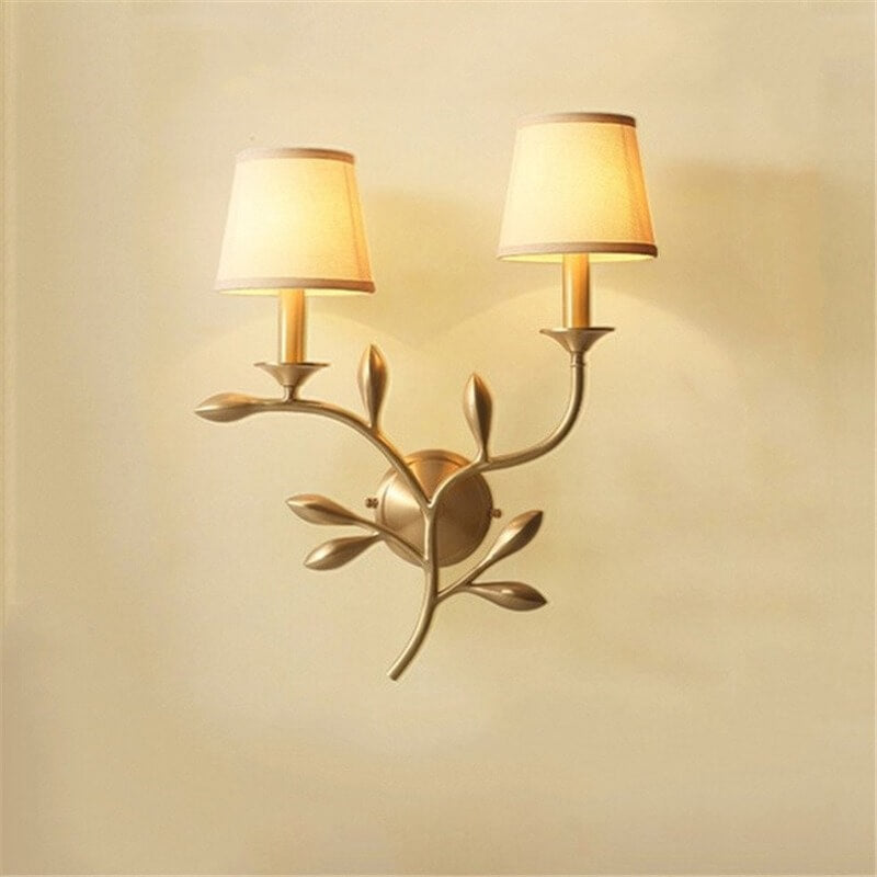 LumiFlora - Modern wall lamp with 1 arm and fabric plant motif