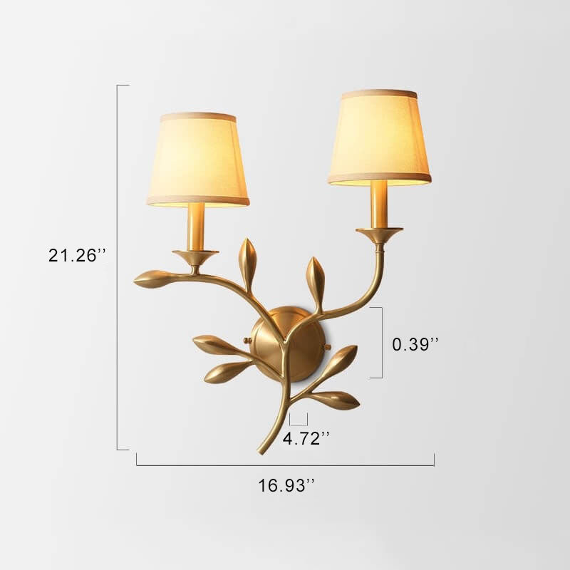 LumiFlora - Modern wall lamp with 1 arm and fabric plant motif