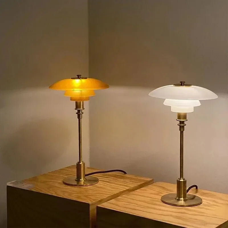 CelestialGlimmer - Scandinavian Simple Glass Table Lamp