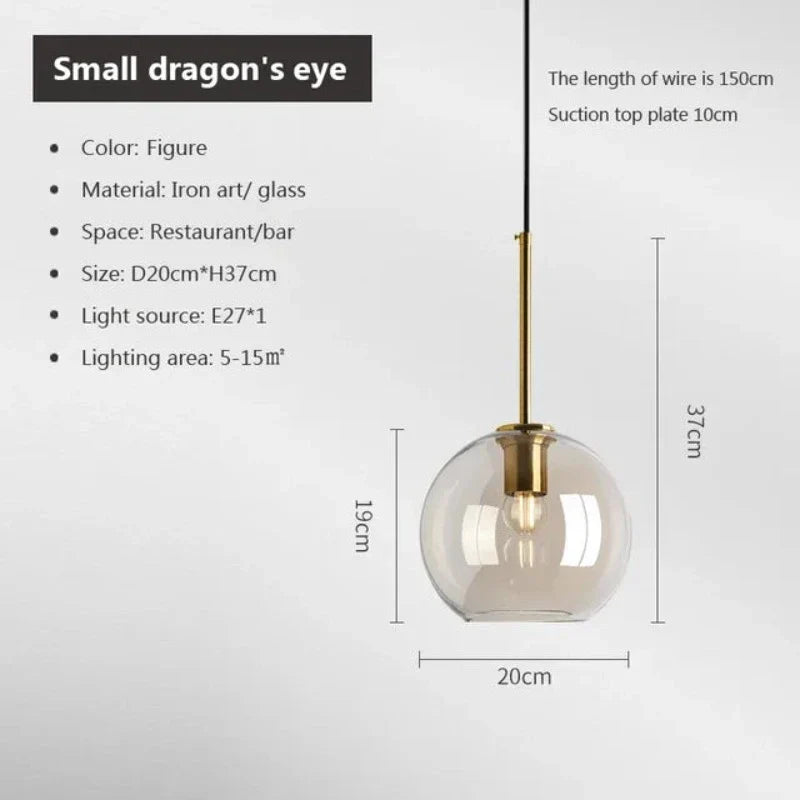 LoftLuxe - Scandinavian Glass Pendant Light