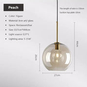 LoftLuxe - Scandinavian Glass Pendant Light