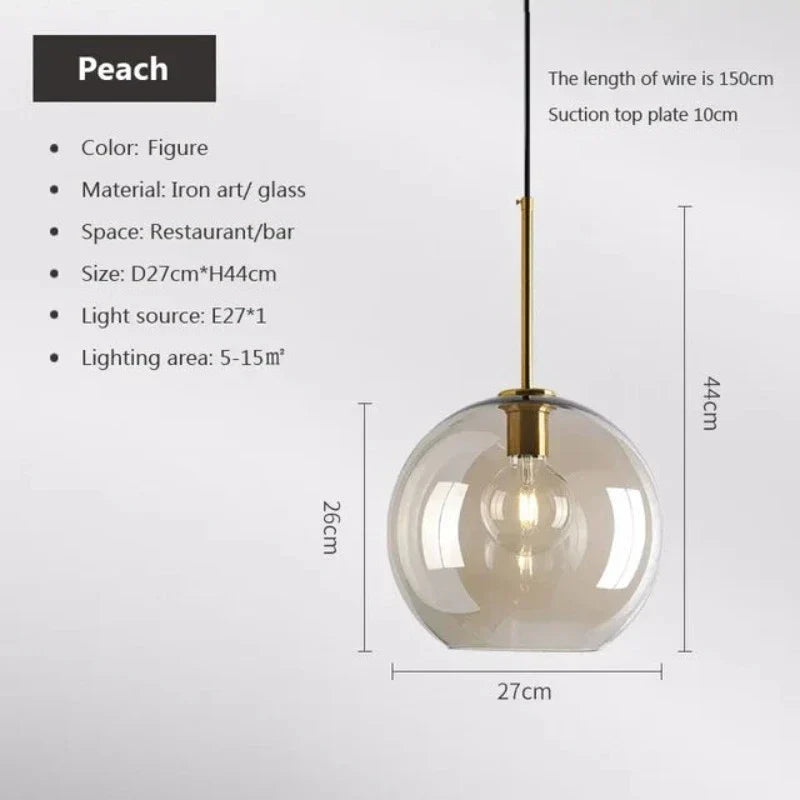 LoftLuxe - Scandinavian Glass Pendant Light