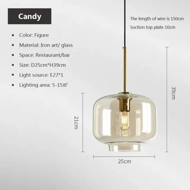 LoftLuxe - Scandinavian Glass Pendant Light