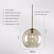 LoftLuxe - Scandinavian Glass Pendant Light