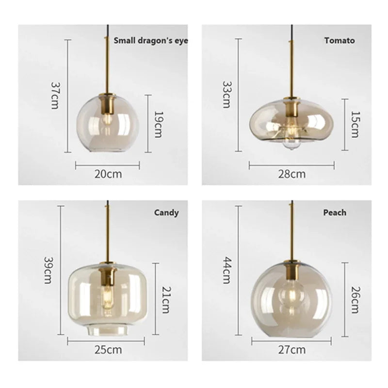 LoftLuxe - Scandinavian Glass Pendant Light