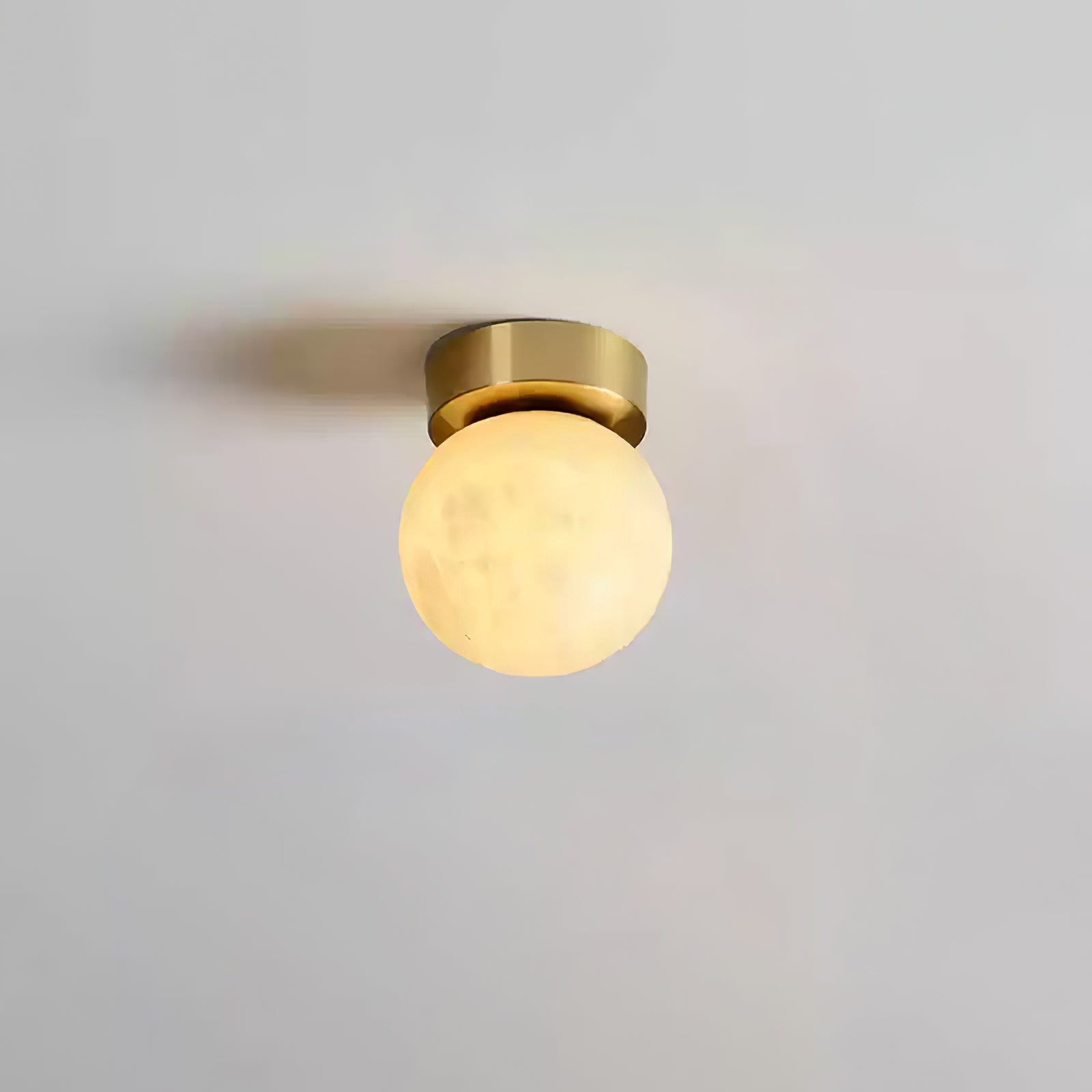 EclatLunaire - Oval Alabaster Ceiling Light for a Heavenly Atmosphere