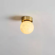 EclatLunaire - Oval Alabaster Ceiling Light for a Heavenly Atmosphere