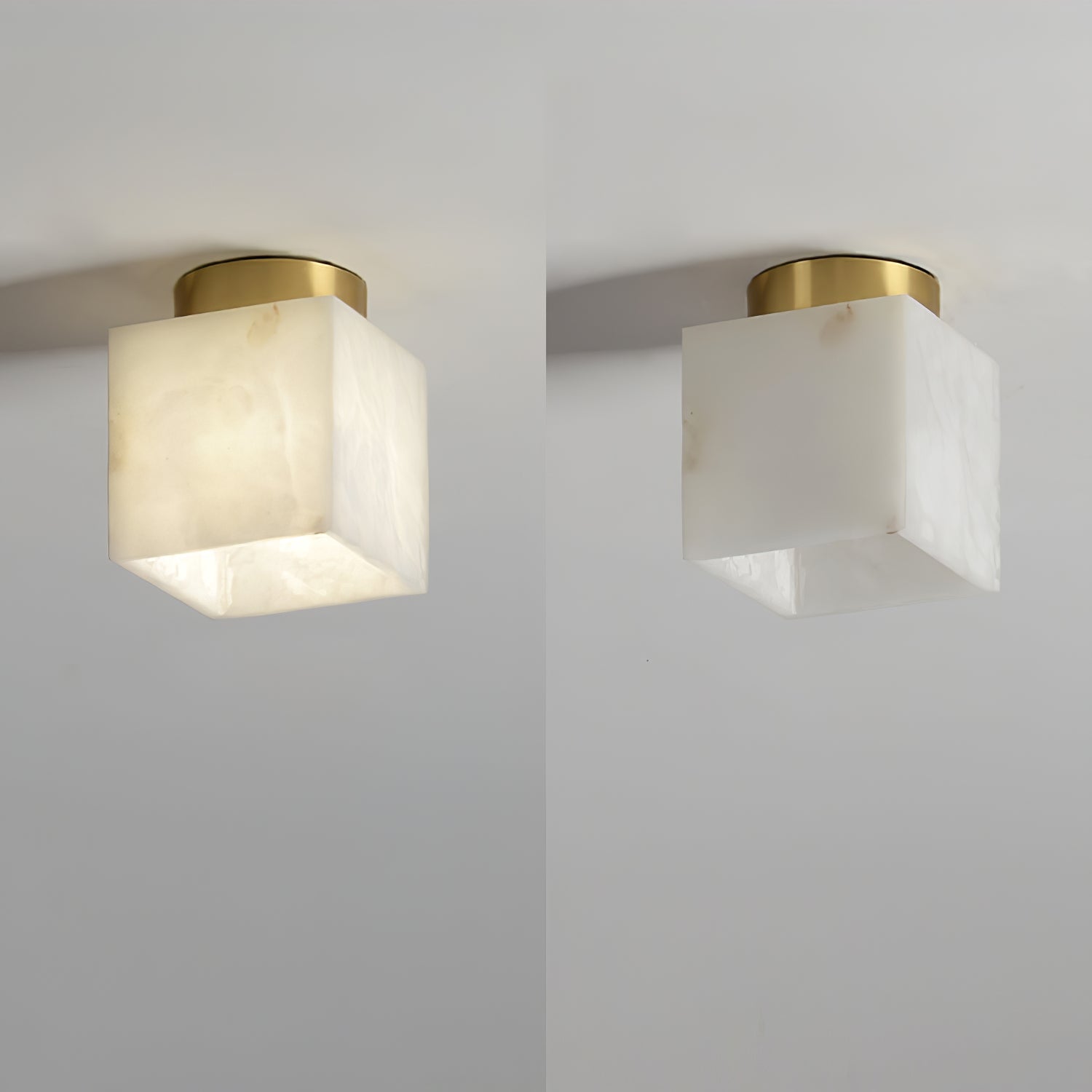 EclatLunaire - Oval Alabaster Ceiling Light for a Heavenly Atmosphere