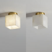 EclatLunaire - Oval Alabaster Ceiling Light for a Heavenly Atmosphere
