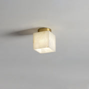 EclatLunaire - Oval Alabaster Ceiling Light for a Heavenly Atmosphere