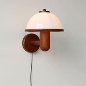 Wooden Mushroom Wall Lamp - Unique Lighting for a Natural Touch