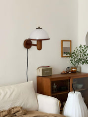 Wooden Mushroom Wall Lamp - Unique Lighting for a Natural Touch