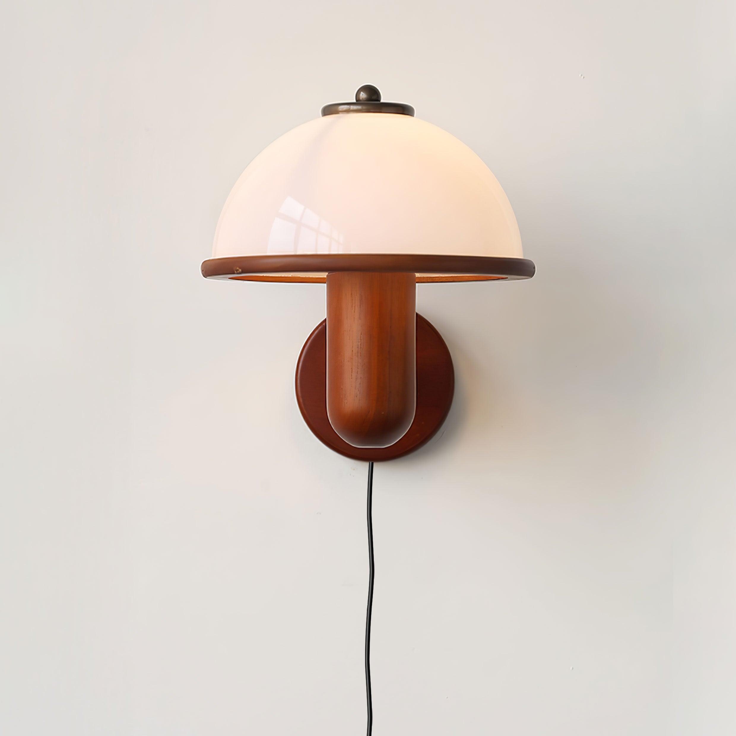 Wooden Mushroom Wall Lamp - Unique Lighting for a Natural Touch