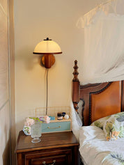 Wooden Mushroom Wall Lamp - Unique Lighting for a Natural Touch