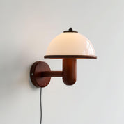 Mushroom Glow - Wooden Mushroom Wall Lamp