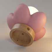 FloralGlimmer - Wall Lamp with Cream-Coloured Flower