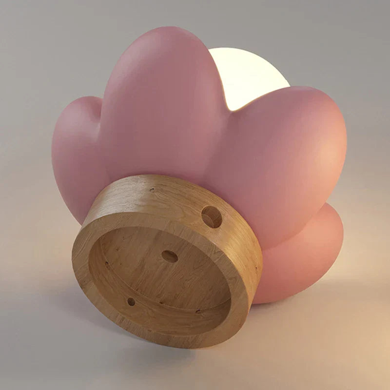 FloralGlimmer - Wall Lamp with Cream-Coloured Flower