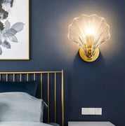CoralGlimmer - Shell-Shaped Glass Wall Lamp