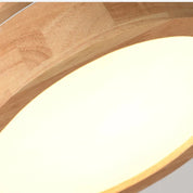 NordicGlo - Round Scandinavian Solid Wood Ceiling Light