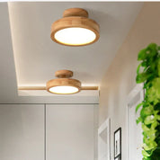 NordicGlo - Round Scandinavian Solid Wood Ceiling Light