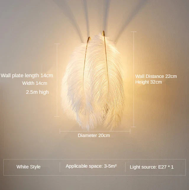 QuillShine - Feather Wall Lamp