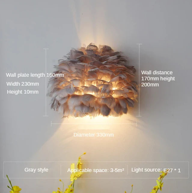 QuillShine - Feather Wall Lamp