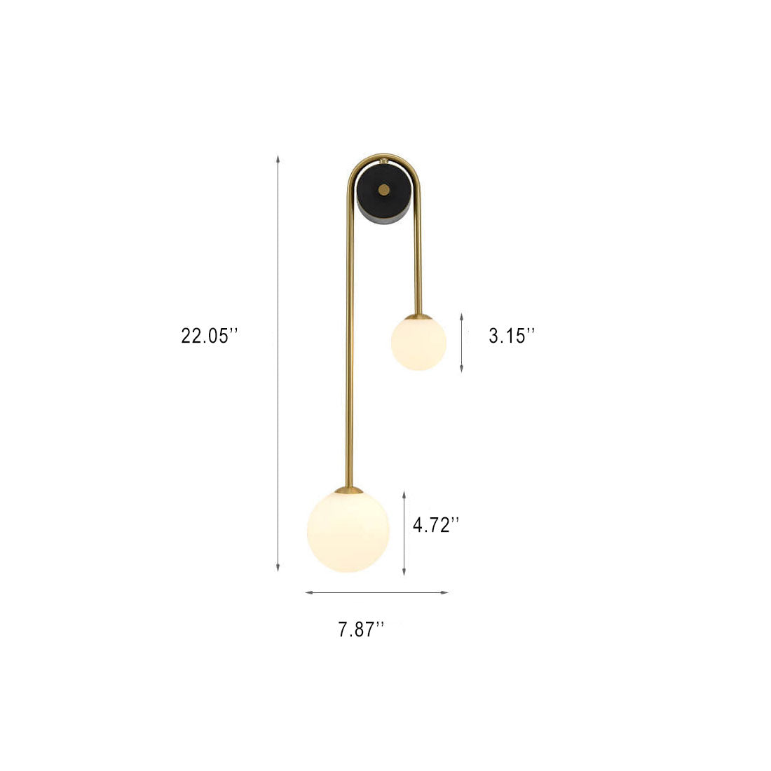 GloedGlas - Stylish Glass Wall Light with 2 Lights