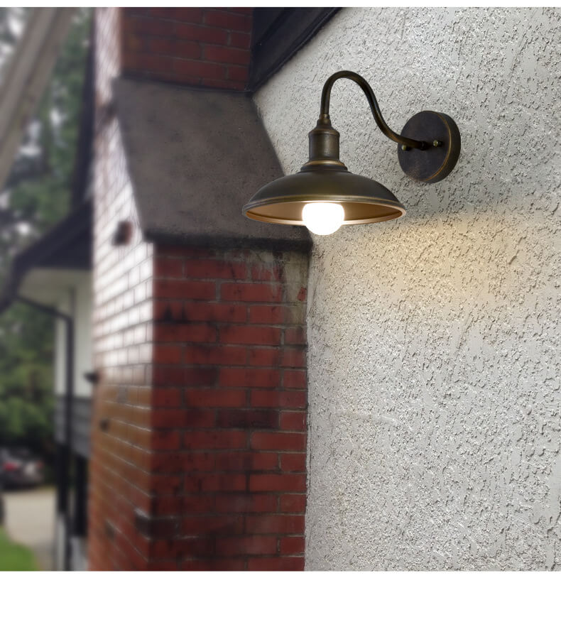 EisenGlow - Retro outdoor wall lamp with 1 iron light dome