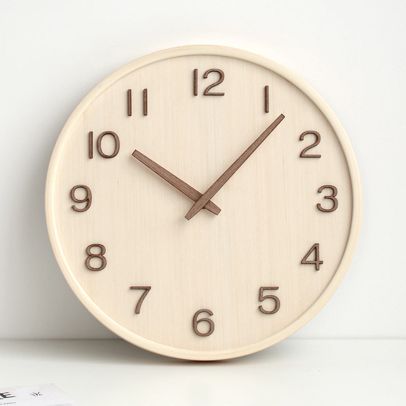 GlowWood - Stylish Wooden Wall Clock for Home
