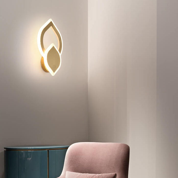 ColorLicht - Modern LED wall lamp in leaf shape with 3 interchangeable colours