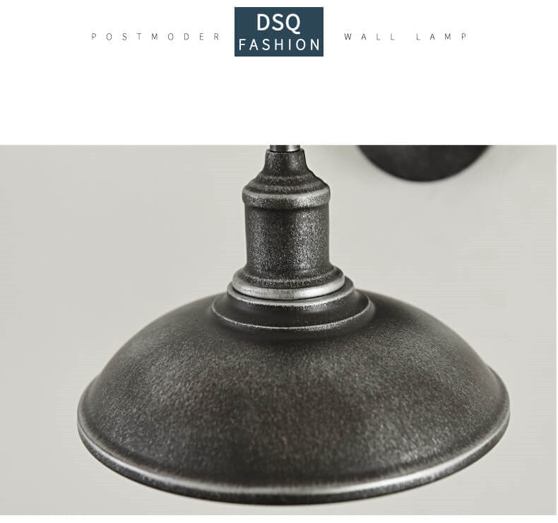 EisenGlow - Retro outdoor wall lamp with 1 iron light dome