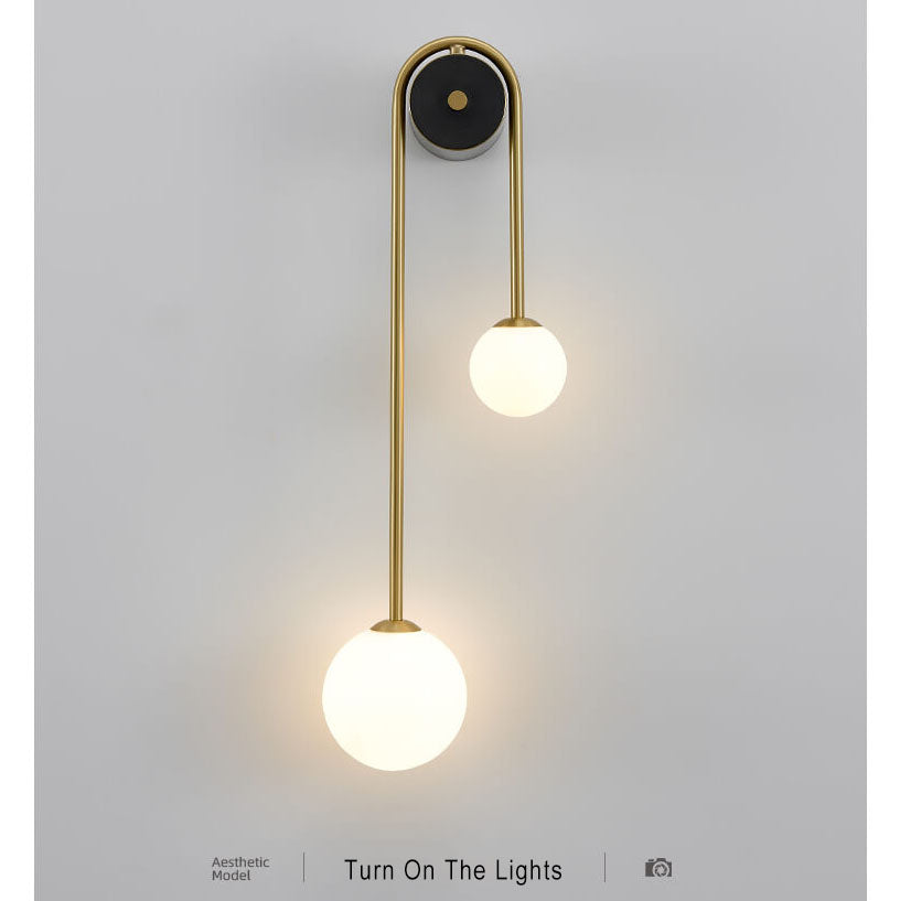 GloedGlas - Stylish Glass Wall Light with 2 Lights