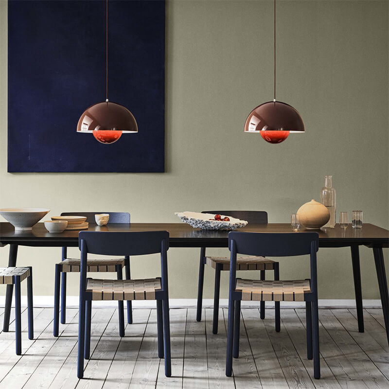 Half-Round Scandinavian Pendant Light Macaron