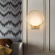 GlowSphere - Modern wall lamp with round glass globe and 1 light point