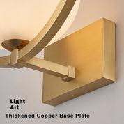 GlowSphere - Modern wall lamp with round glass globe and 1 light point