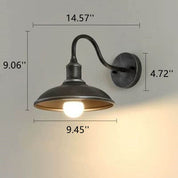 EisenGlow - Retro outdoor wall lamp with 1 iron light dome