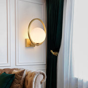 GlowSphere - Modern wall lamp with round glass globe and 1 light point