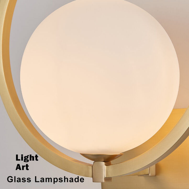 GlowSphere - Modern wall lamp with round glass globe and 1 light point