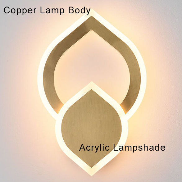 ColorLicht - Modern LED wall lamp in leaf shape with 3 interchangeable colours