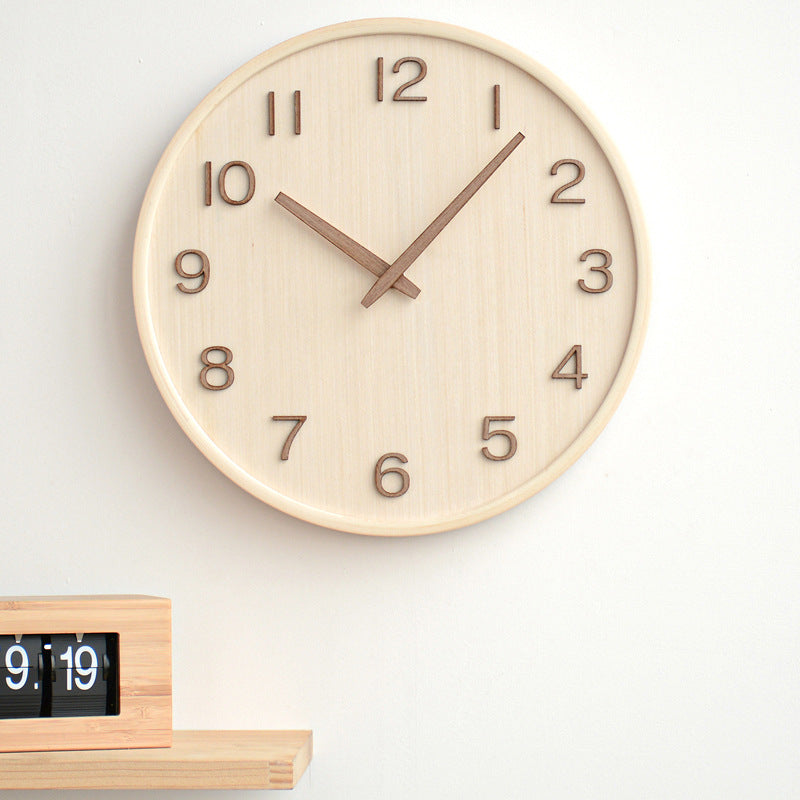 GlowWood - Stylish Wooden Wall Clock for Home