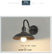 EisenGlow - Retro outdoor wall lamp with 1 iron light dome
