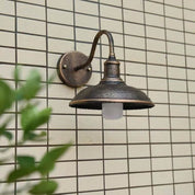 EisenGlow - Retro outdoor wall lamp with 1 iron light dome