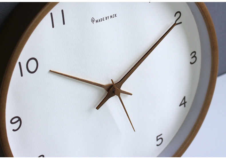 Simple Analogue Solid Wood Wall Clock for Home - Timeless and Elegant!
